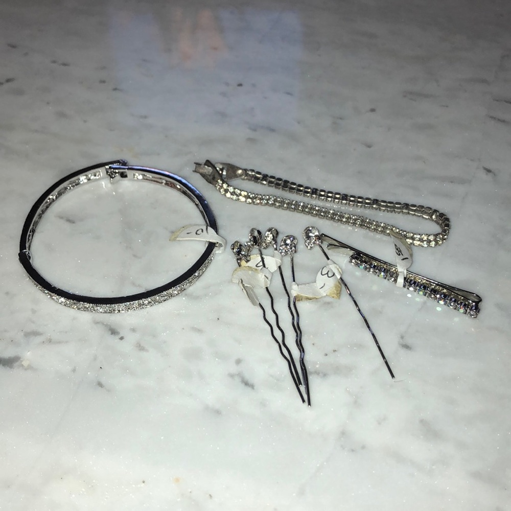 Faux Diamond Jewelry Lot